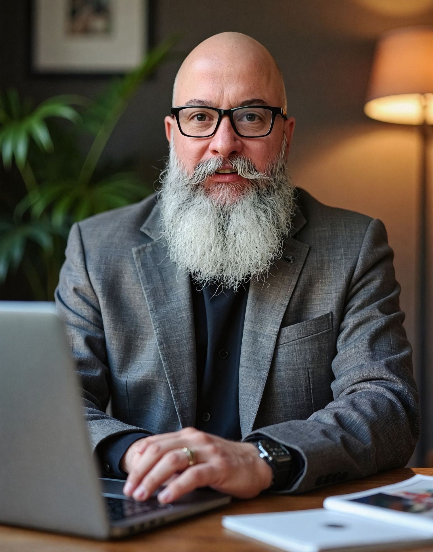 Dr. Todd on Free Video Call in Grey  Sport Coat